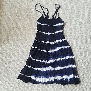 blue white summer dress